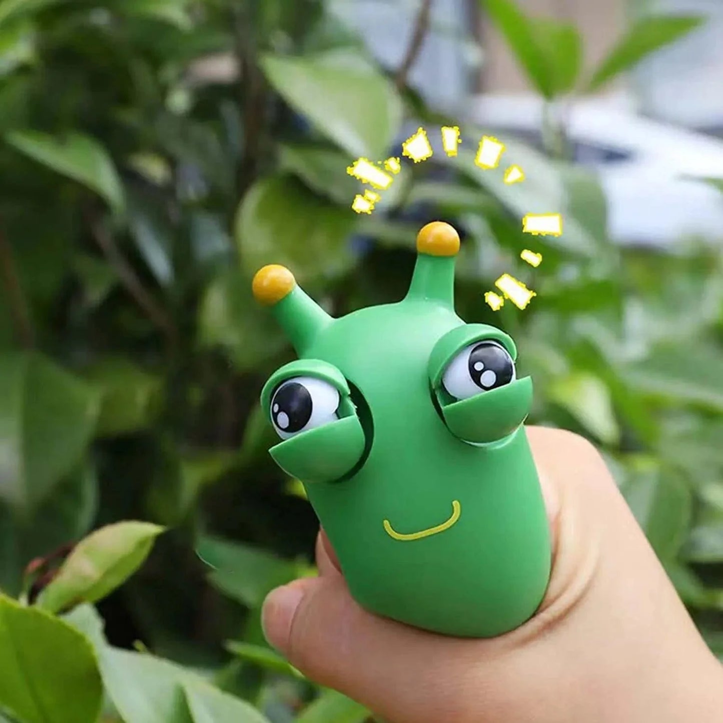 Funny Eye-Popping Stress-Relief Grass Worm Squeeze Sensory Toy