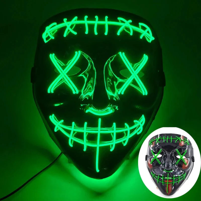 SearchFindOrder Dark Blue LED Light-Up Halloween Mask