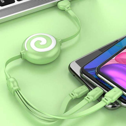 Retractable Fast Charge 3 in 1 Charging Cable - Smart Shop (Online Store for wise shoppers) 