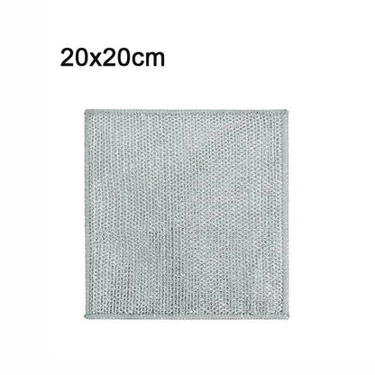 SilverKnit Multipurpose Wire Mesh Cleaning Cloth - Ideal for Dishes, Sinks, Counters, Stove Tops, and Cast Iron Cookware, Easy Rinsing, Non-Scratch, Multifunctional for Wet and Dry Use