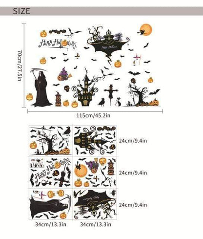 Horror Halloween Decoration Double Sided Removable Wall and Window Decals - Smart Shop (Online Store for wise shoppers) )