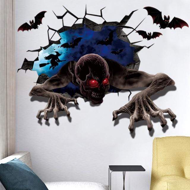 SearchFindOrder 45x60cm 3 Horror 3D Halloween Wall Decals **