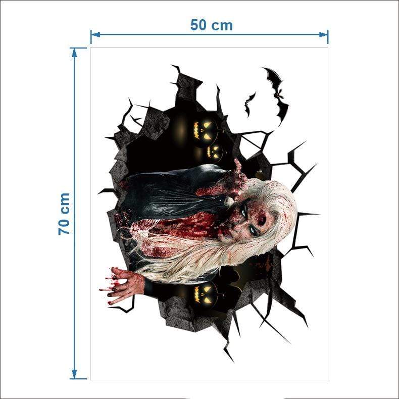 SearchFindOrder halloween 45x60cm 5 Horror 3D Halloween Wall Decals