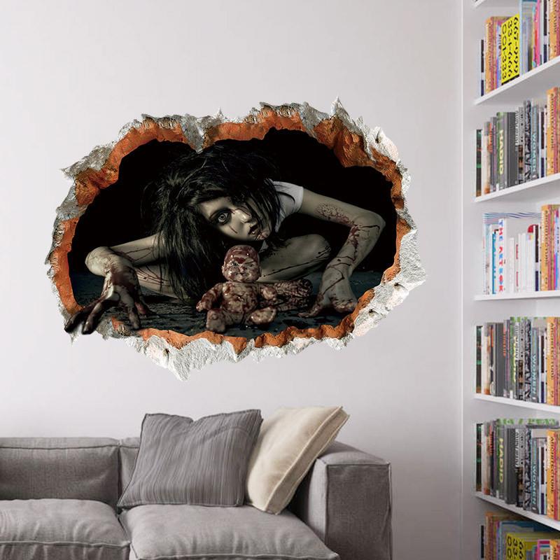 SearchFindOrder 45x60cm 6 Horror 3D Halloween Wall Decals **