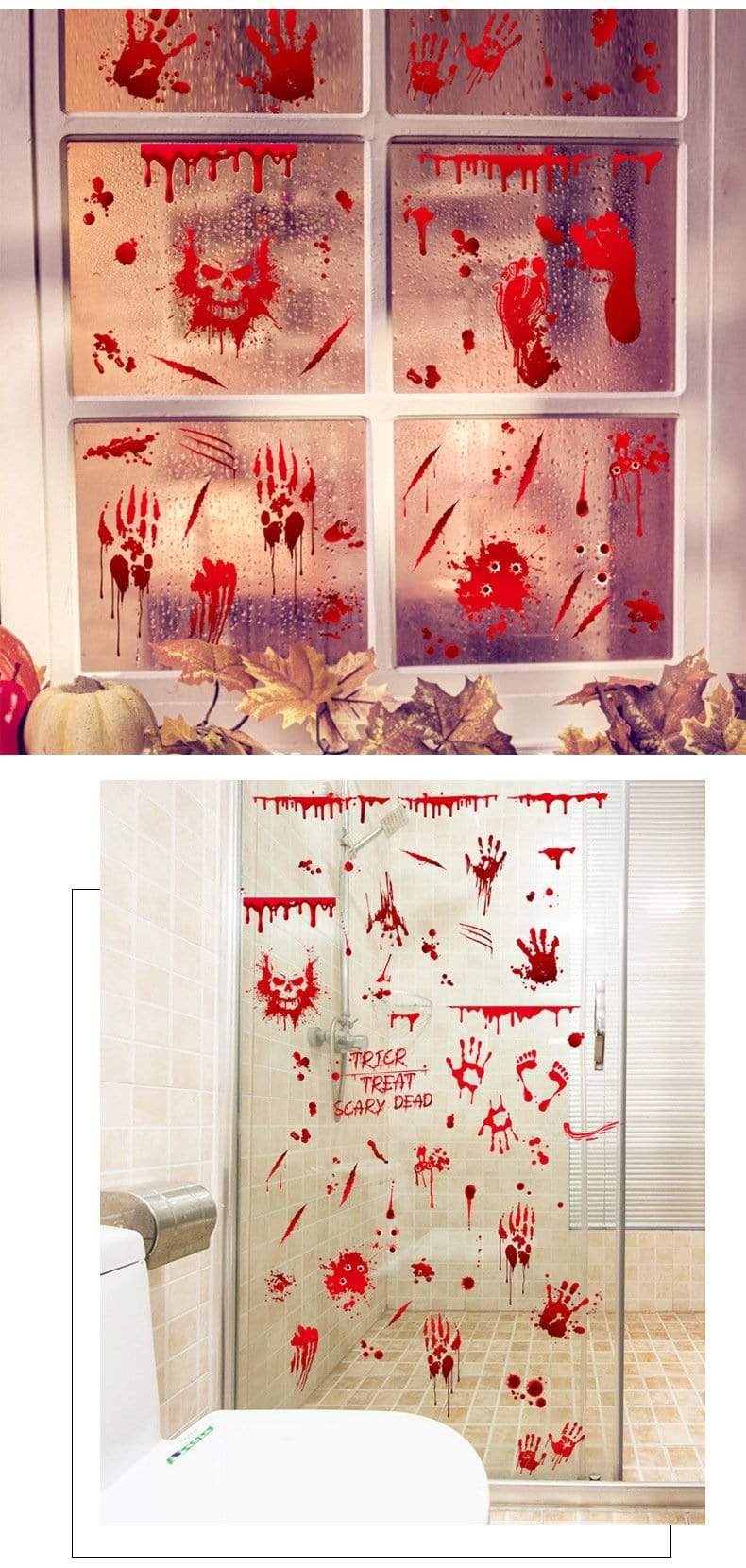 Horror Halloween Decoration Double Sided Removable Wall and Window Decals - Smart Shop (Online Store for wise shoppers) )