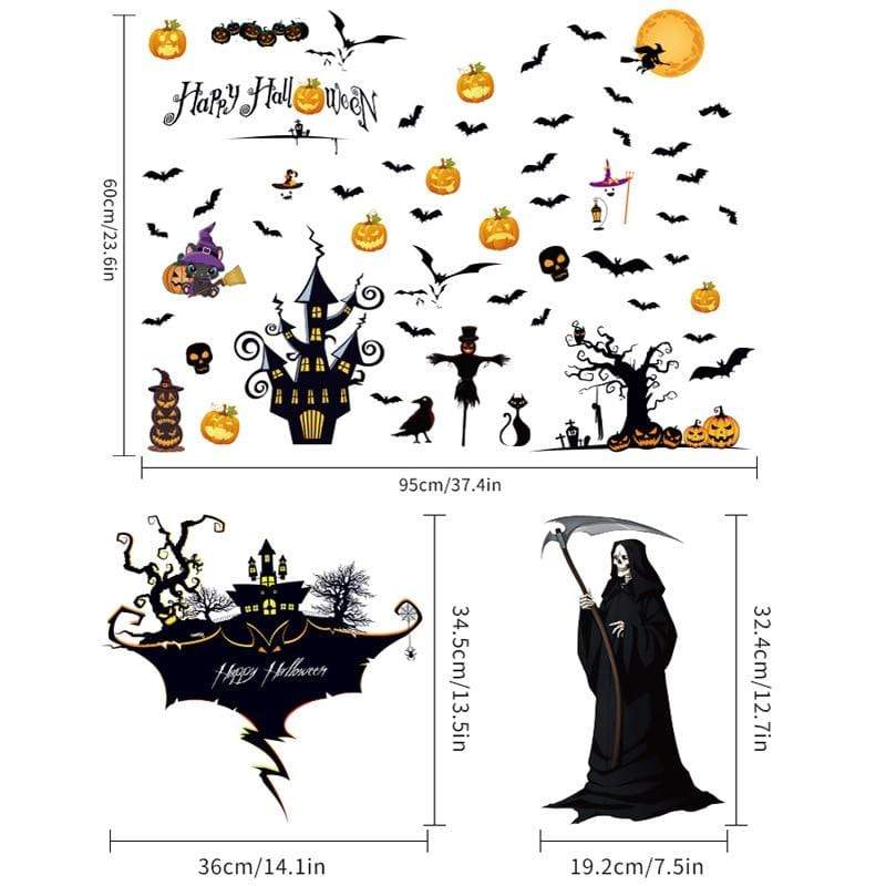 Horror Halloween Decoration Double Sided Removable Wall and Window Decals - Smart Shop (Online Store for wise shoppers) )