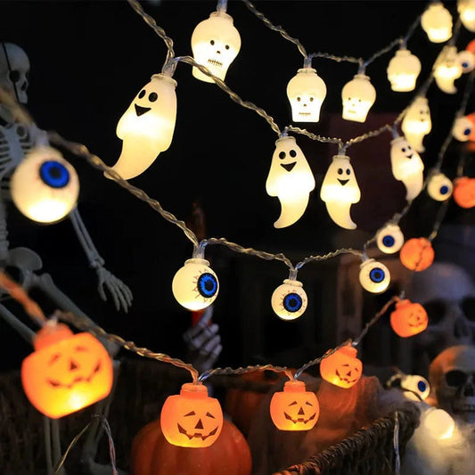 SearchFindOrder 1.5m Skull Halloween LED Light String 