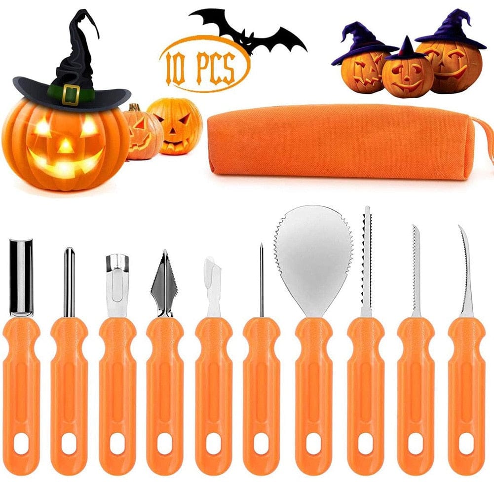 SearchFindOrder Halloween Pumpkin Carving Kit (10 Pieces)