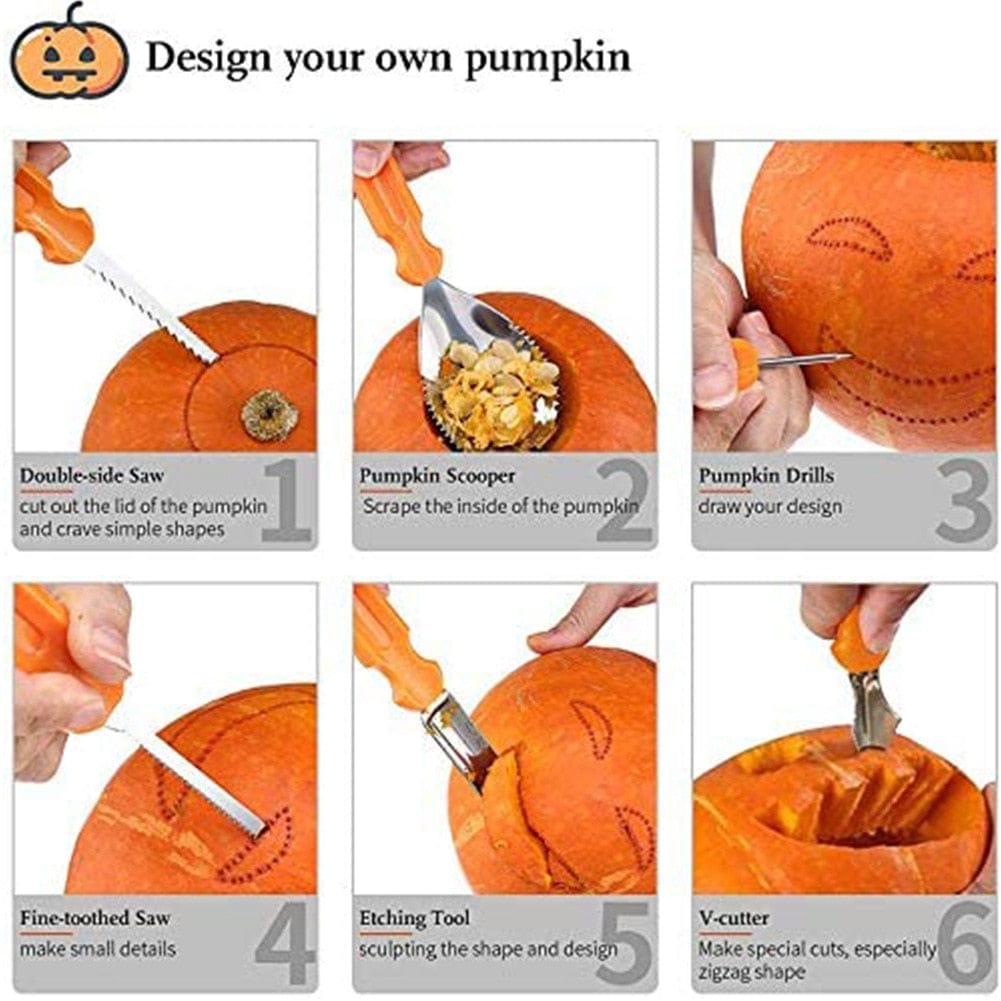 Halloween Pumpkin Carving Kit (10 Pieces) - Smart Shop (Online Store for wise shoppers) )