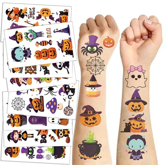 SearchFindOrder 10pcs A Halloween Pumpkin Tattoo Stickers