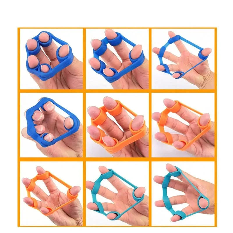 SearchFindOrder DEEP BLUE Hand Grip Wrist Strength Trainer Finger Exerciser Resistance Bands