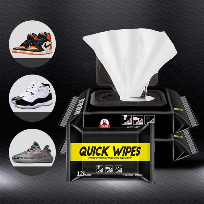 Shoe Sneaker Wipes Cleaner, Travel Portable Quick Cotton Wipes Removes Dirt, Stains