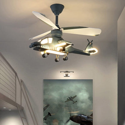 Helicopter Ceiling Fan with LED Lights and Remote