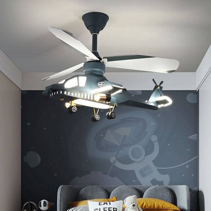 Helicopter Ceiling Fan with LED Lights and Remote