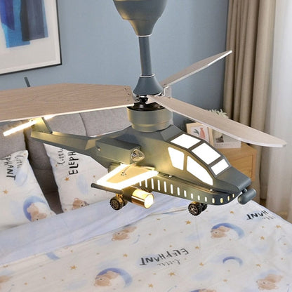 Helicopter Ceiling Fan with LED Lights and Remote