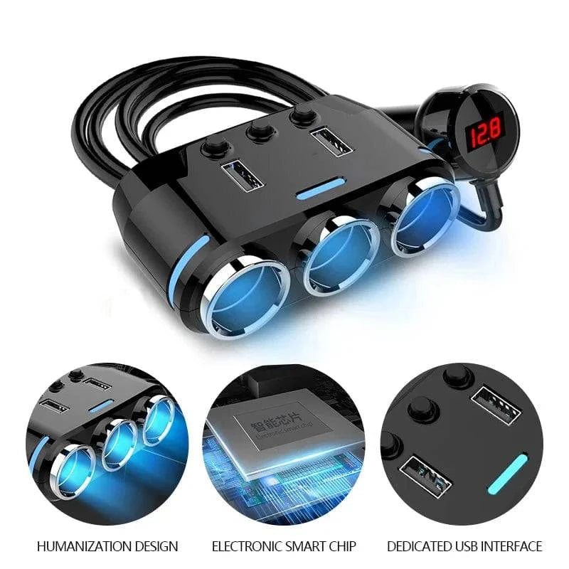 SearchFindOrder C type High-power 4-Port USB Car Charger