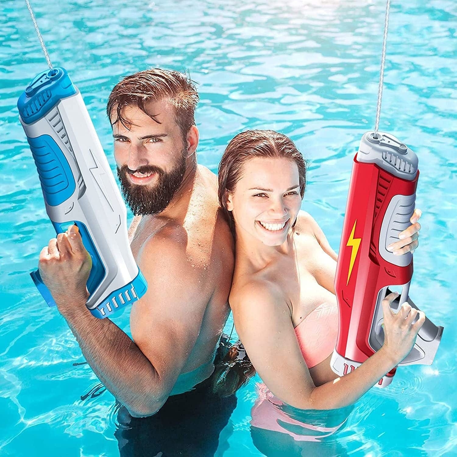 SearchFindOrder Blue  box High-Tech Automatic Electric Water Toy Gun