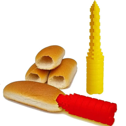 Perfect Hot Dog and Sausage Bun Driller, Ideal Bread Corer for BBQ and Grilling, Fits Brats and Other Sausages