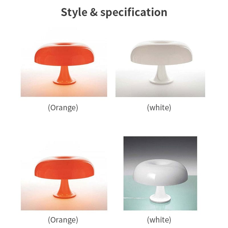 SearchFindOrder White / EU Plug Italian Designer Mushroom Table Lamp