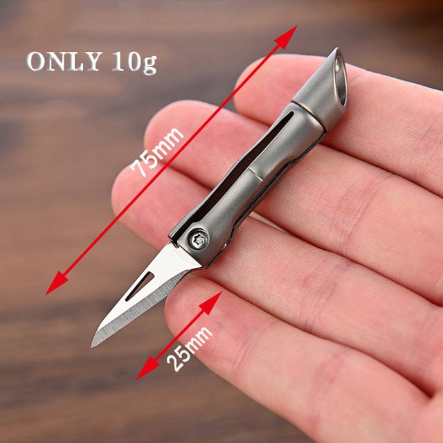 itanium Alloy Mini Folding Keychain Knife