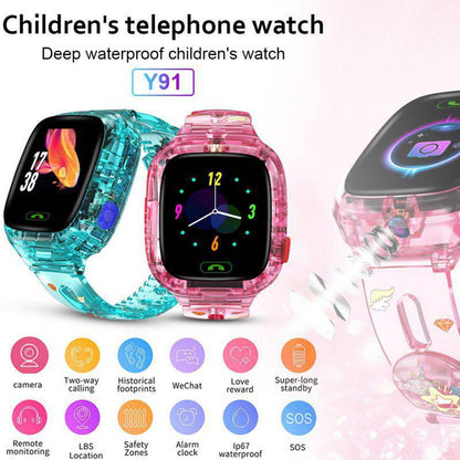 Kids Smart Watch Transparent Wifi+GPS+LBS Position IP67 Waterproof - Smart Shop (Online Store for wise shoppers) 