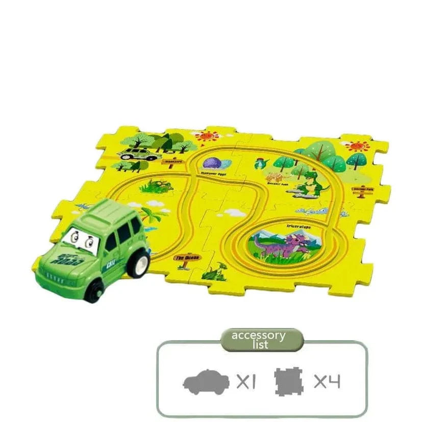 SearchFindOrder JNHPMY00688 New Multi-Functional Railroad Car Mini Road Puzzle Children's Toys