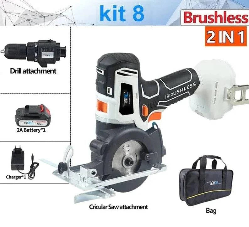 SearchFindOrder KIT2 / CN Power Pro 12-in-1 Ultimate Tool Combo Drill, Chainsaw, Saw, and More