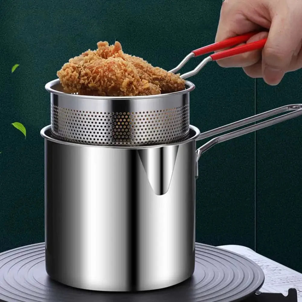 SearchFindOrder Style A 3 pcs Kitchen Deep Frying Pot 304 Stainless Steel