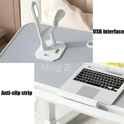 Adjustable Laptop Table, Foldable Laptop Bed Desk with Built-in Light, Storage Drawer and Bookstand for Working, Reading, Writing, Eating, Gaming, Drawing - Smart Shop (Online Store for wise shoppers) 