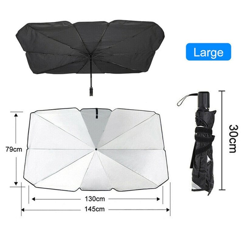 Car Windshield Sun Shade Umbrella, Foldable Car Umbrella UV Block Sunshade Cover