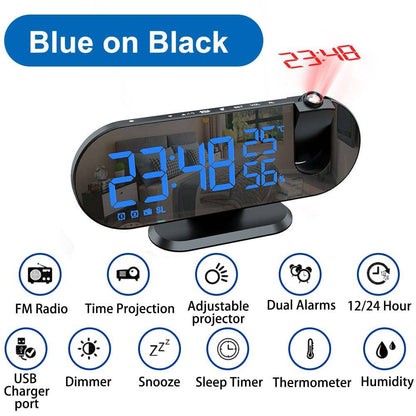 SearchFindOrder White on Gold A / China LED Digital Projection Alarm Clock