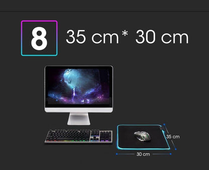 SearchFindOrder LED 70 x 30 cm LED Light Mousepad RGB Keyboard Cover Deskmat