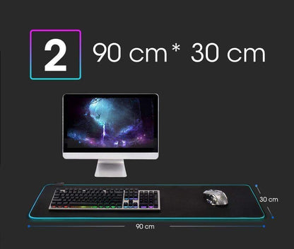 SearchFindOrder LED 60 x 30 cm LED Light Mousepad RGB Keyboard Cover Deskmat