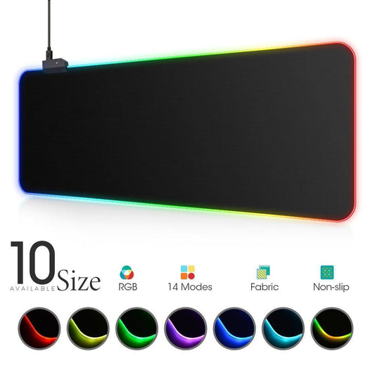 SearchFindOrder LED 40 x 30 cm LED Light Mousepad RGB Keyboard Cover Deskmat