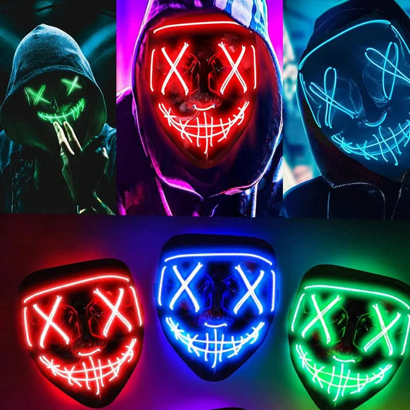 SearchFindOrder Lemon green LED Light-Up Halloween Mask