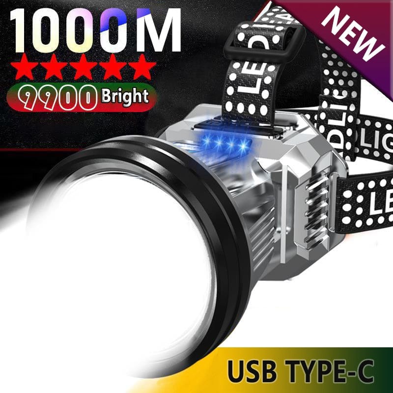 SearchFindOrder T998 White light / China LED Strong Rechargeable Head Wear Flashlight