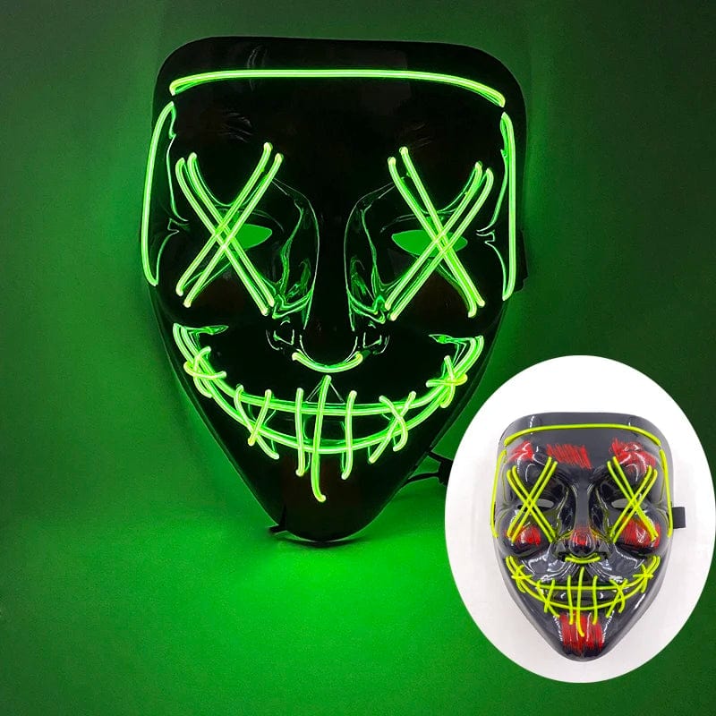 SearchFindOrder Red-Orange LED Light-Up Halloween Mask