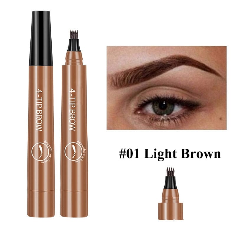 SearchFindOrder Natural black Enhanced 4-Tip Precision Microblading Eyebrow Tattoo Pen for Flawless Brow Shaping