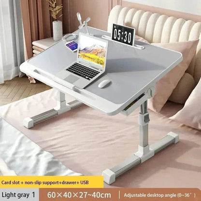 Adjustable Laptop Table, Foldable Laptop Bed Desk with Built-in Light, Storage Drawer and Bookstand for Working, Reading, Writing, Eating, Gaming, Drawing - Smart Shop (Online Store for wise shoppers) 