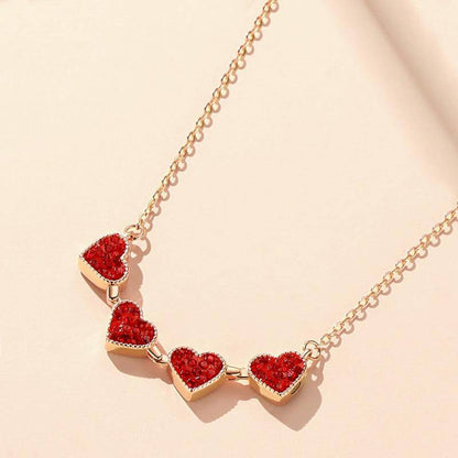 Double-Sided Love Heart & Lucky Clover Pendant Necklace - Smart Shop (Online Store for wise shoppers) 