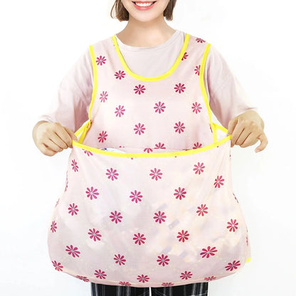 Sleeveless Laundry Apron with Large Pocket for Clothes