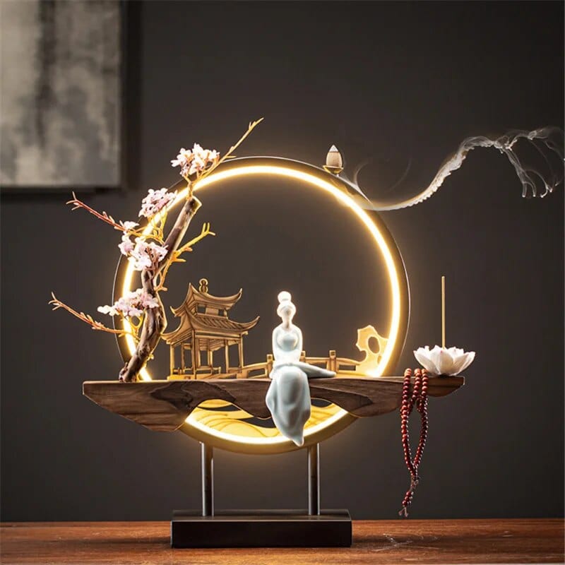 SearchFindOrder A-2 Lumina Flow Ceramic Incense Burner Night-Time Elegance & Decor Delight for Your Space