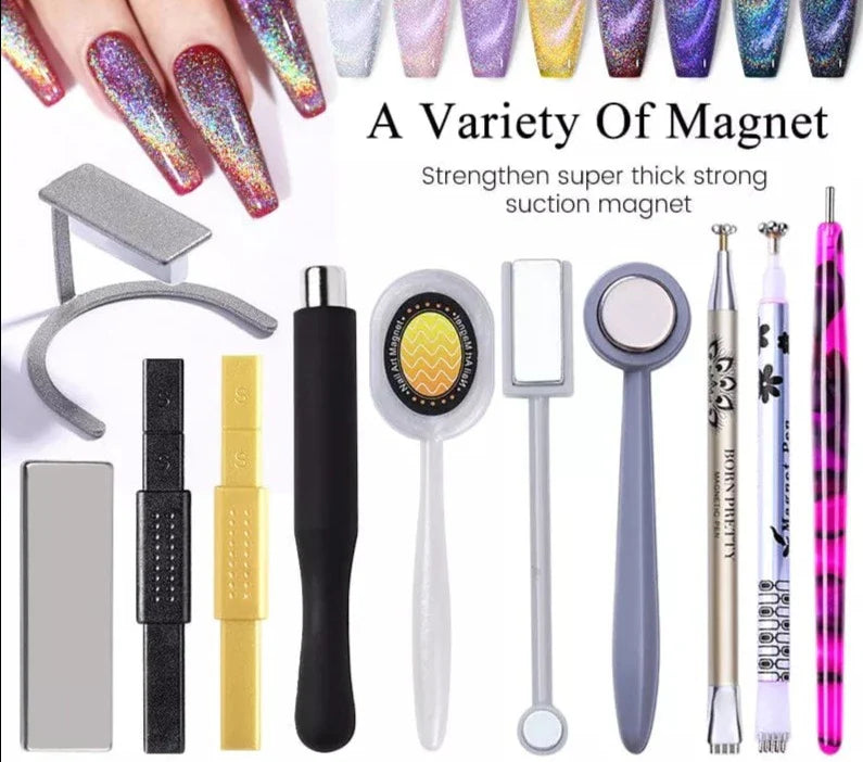 SearchFindOrder 01 Magnetic Cat Eyes Duo Nail Art Wand Dual-Headed Precision for Mesmerizing 3D Line and Strip Effects