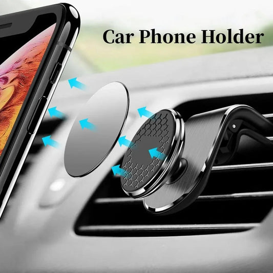 SearchFindOrder Silver Rotate Holder Magnetic Clip Mount Car Phone Holder