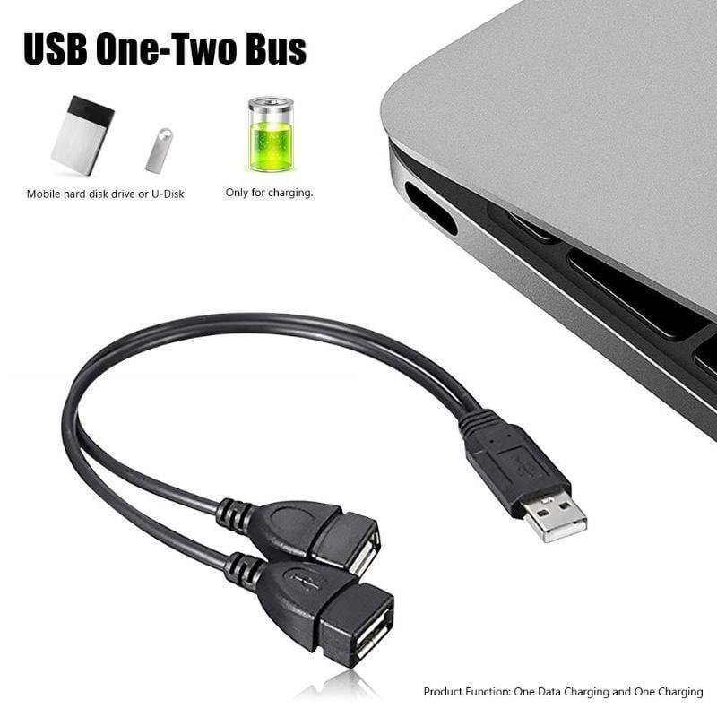 Male to Dual USB Female USB Charging Power Cable - Smart Shop (Online Store for wise shoppers) 