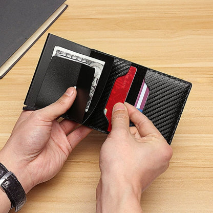 Men's and Women's Carbon Fiber RFID Wallets - Slim Trifold Design