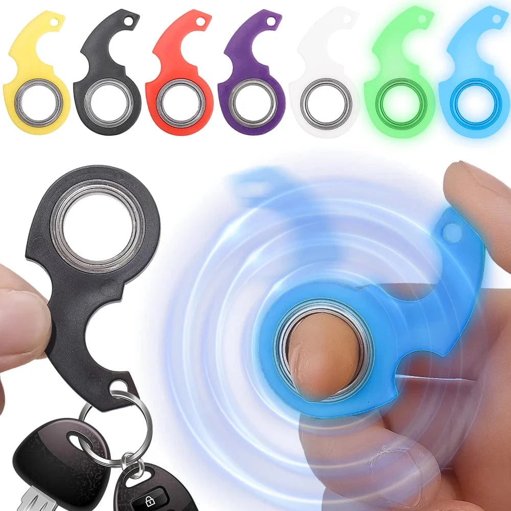 SearchFindOrder F Metallic Spin Bliss Keychain Kid-Friendly Fingertip Fidget Ring for Stress Relief and Endless Fun The Ultimate Party Pal