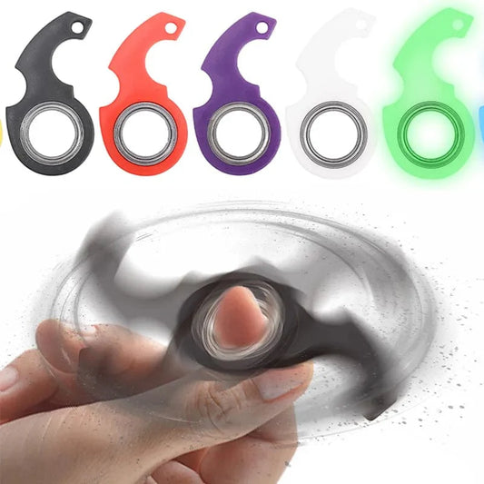 SearchFindOrder E Metallic Spin Bliss Keychain Kid-Friendly Fingertip Fidget Ring for Stress Relief and Endless Fun The Ultimate Party Pal