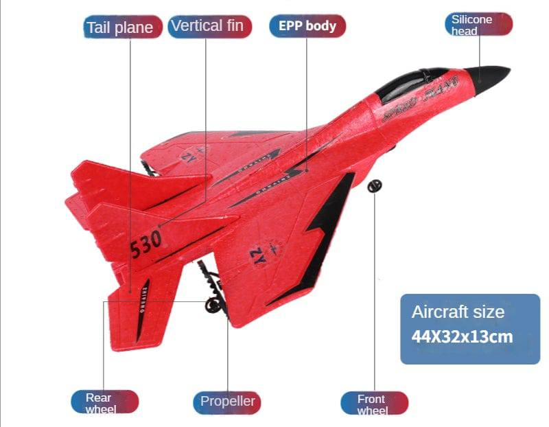 SearchFindOrder Red 1 Battery and 720P Camera New and Improved MiG 530 Remote Controlled Foam Plane with 720P Camera