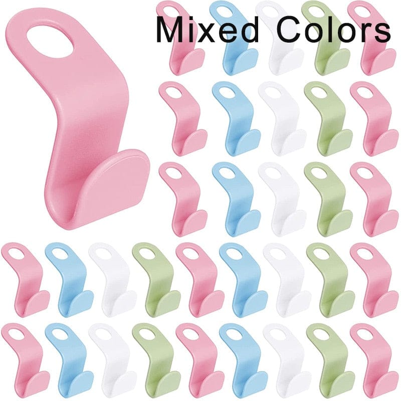 SearchFindOrder Pink / 10Pcs 10/5Pcs Closet Space-Saving Hanger Hooks: Wardrobe Organizer Clips